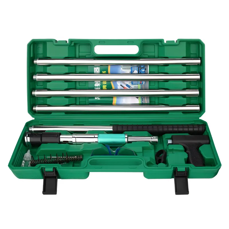 Large‑size ceiling‑installation nail gun with extension rod, integrated silencer, powder‑actuated tool for fixing water pipes and cable tray hangers/clips
